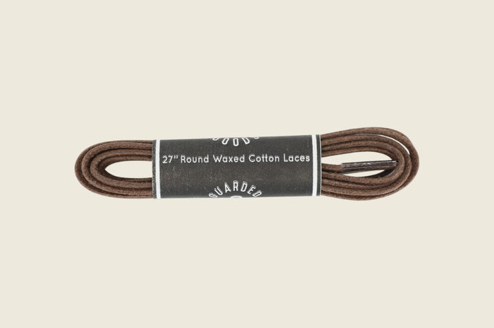 27" Round Cord Waxed Shoe Laces Light Brown Shoe Laces