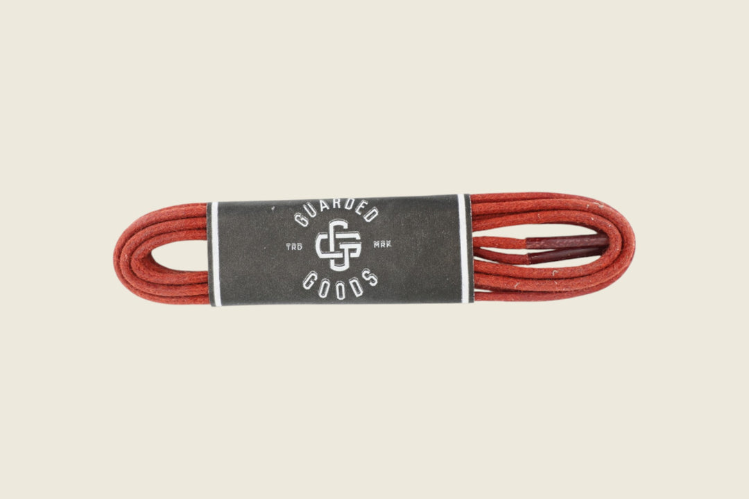 27" Round Cord Waxed Shoe Laces Rust Shoe Laces