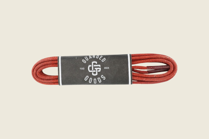 27" Round Cord Waxed Shoe Laces Rust Shoe Laces