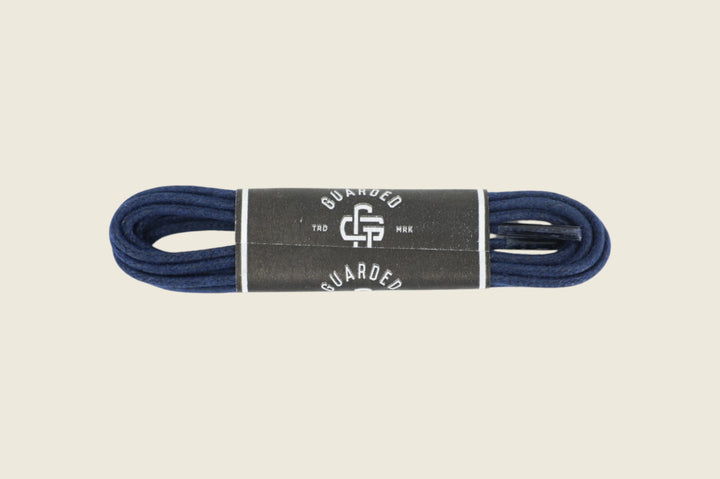 27" Round Cord Waxed Shoe Laces Sapphire Shoe Laces