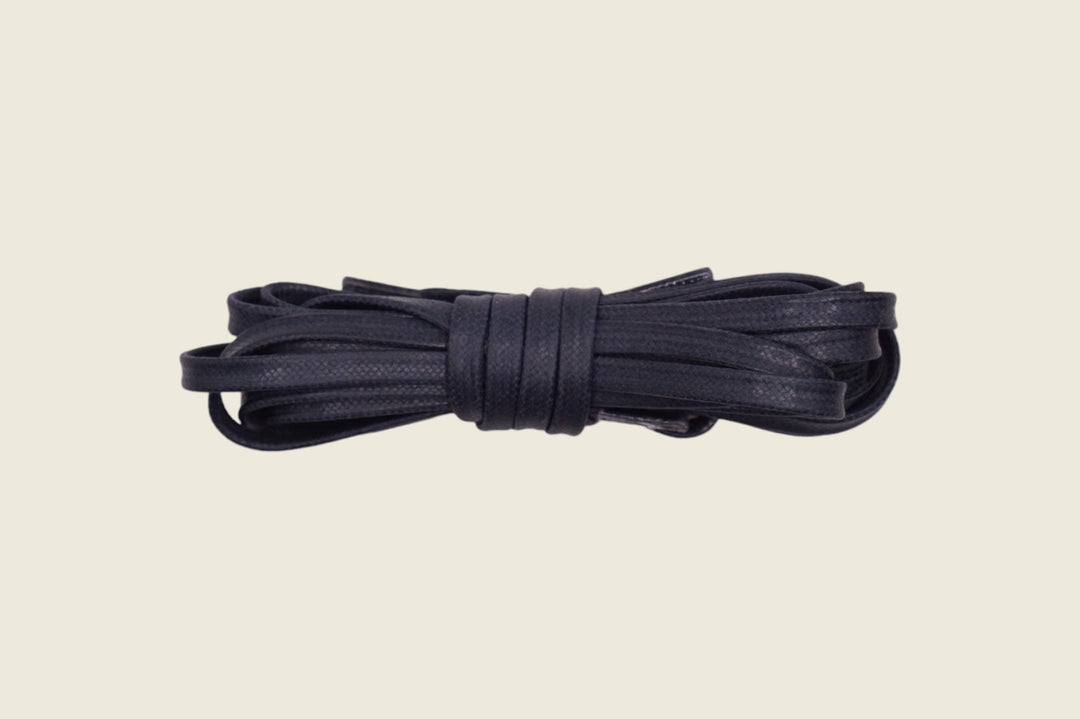 60" Italian Flat Waxed Laces Sapphire Shoe Laces