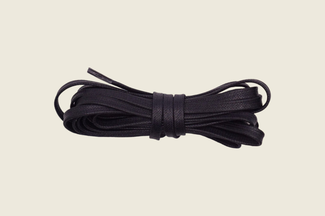 60" Italian Flat Waxed Laces Midnight Blue Shoe Laces