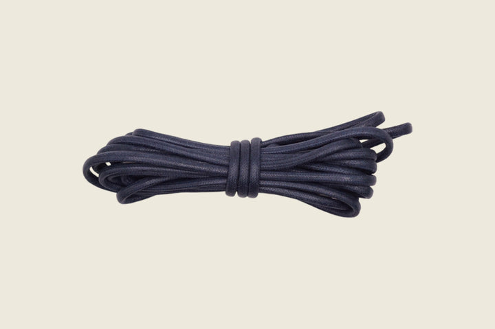 60" Italian Round Waxed Laces Sapphire Shoe Laces