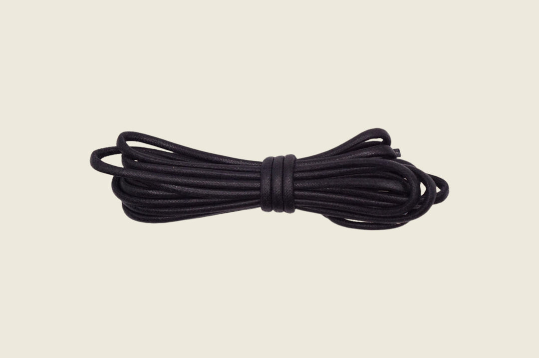 60" Italian Round Waxed Laces Midnight Blue Shoe Laces