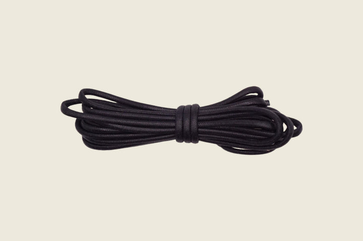 60" Italian Round Waxed Laces Midnight Blue Shoe Laces