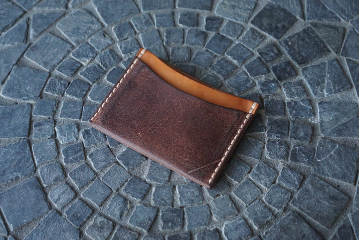 Bastion - Natural Horsehide & Waxed Brown Horsebutt (Maryam) Front Pocket