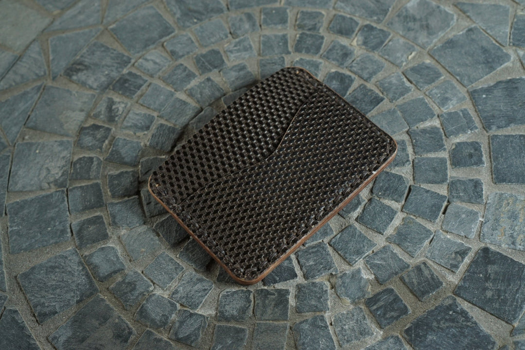 Buckler (2 Slots) - Basketweave Cigar Shell Cordovan (Rocado) Front Pocket
