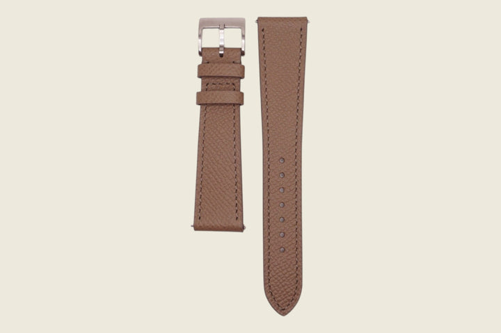 Epsom Calf Stitched Strap Taupe Watch Straps