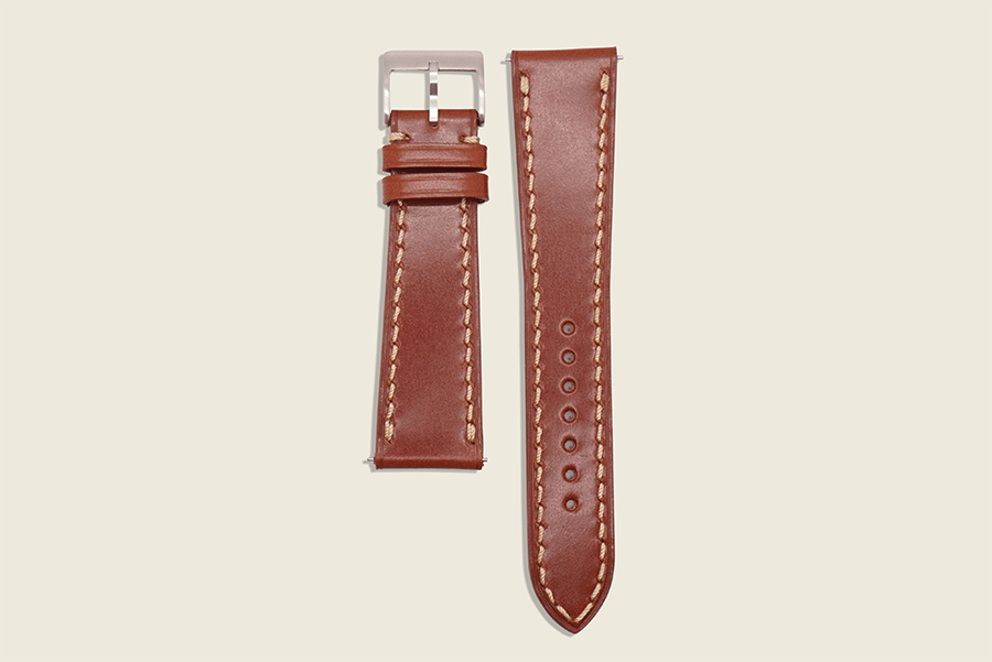 Hazel English Bridle Stitched Strap 22mm x 18mm Watch Straps