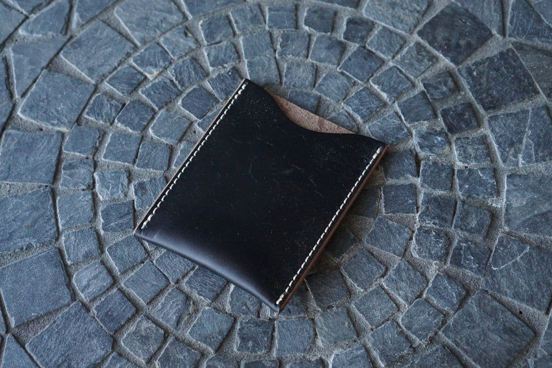 Safeguard - Black Horsestrip (Horween) Front Pocket