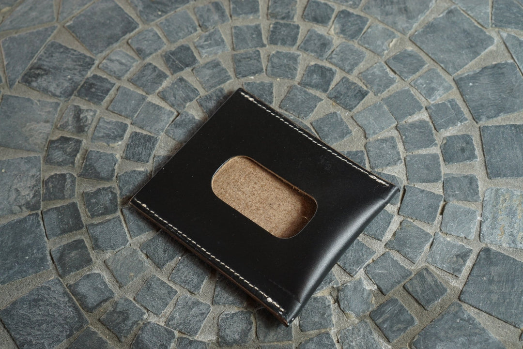 Safeguard ID Window - Black Chromexcel Horsestrip (Horween) Front Pocket