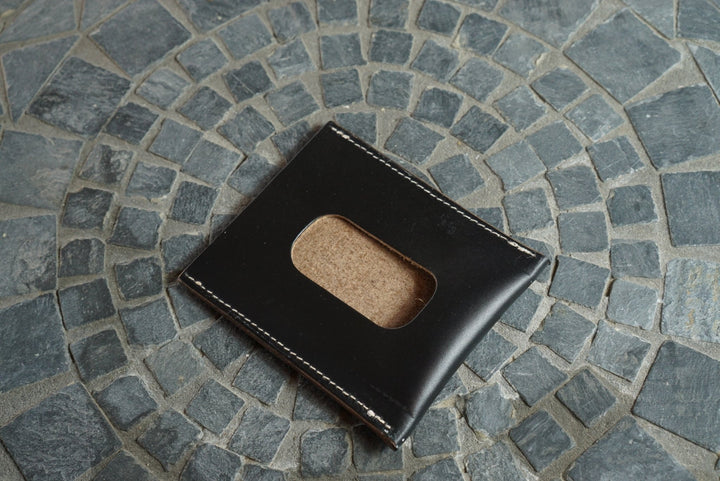 Safeguard ID Window - Black Chromexcel Horsestrip (Horween) Front Pocket