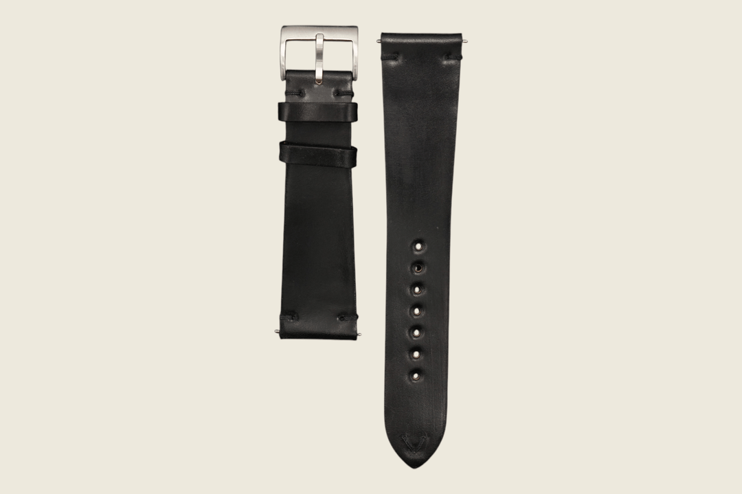 Shell Cordovan Minimal Strap Black Watch Straps