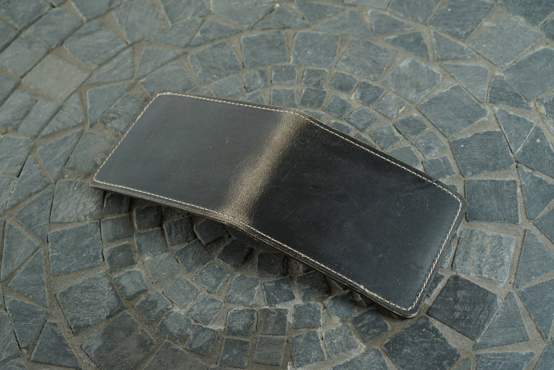 Stronghold - Charcoal Deerhide & Black Chromexcel Horsehide (Horween) Bifold