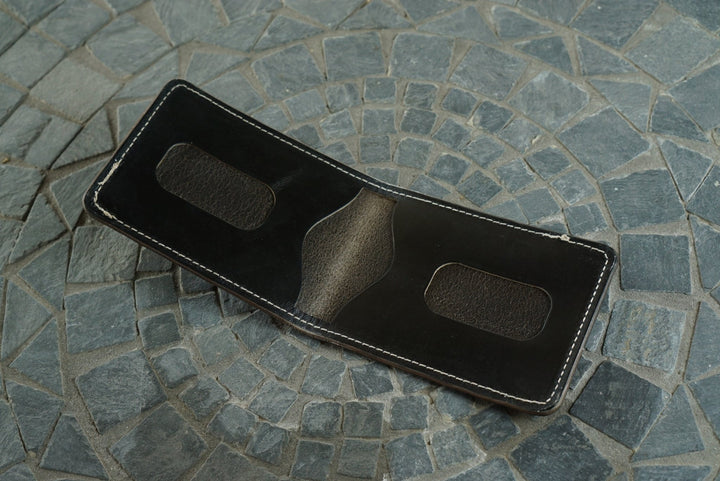 Stronghold - Charcoal Deerhide & Black Chromexcel Horsehide (Horween) Bifold