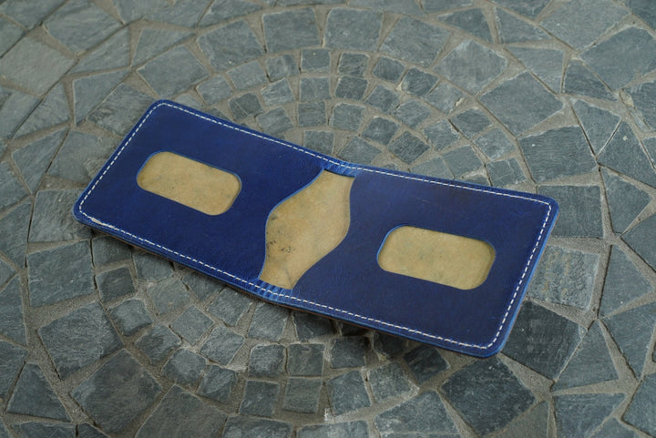 Stronghold - Navy Shell Cordovan & Navy Cypress Horsehide (Horween) Bifold