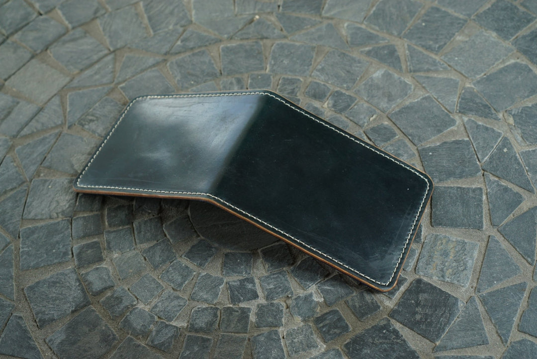 Stronghold - Navy Shell Cordovan & Navy Cypress Horsehide (Horween) Bifold