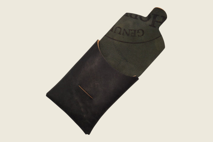 Ward - Tumbled Black Shell Cordovan (Horween) Front Pocket