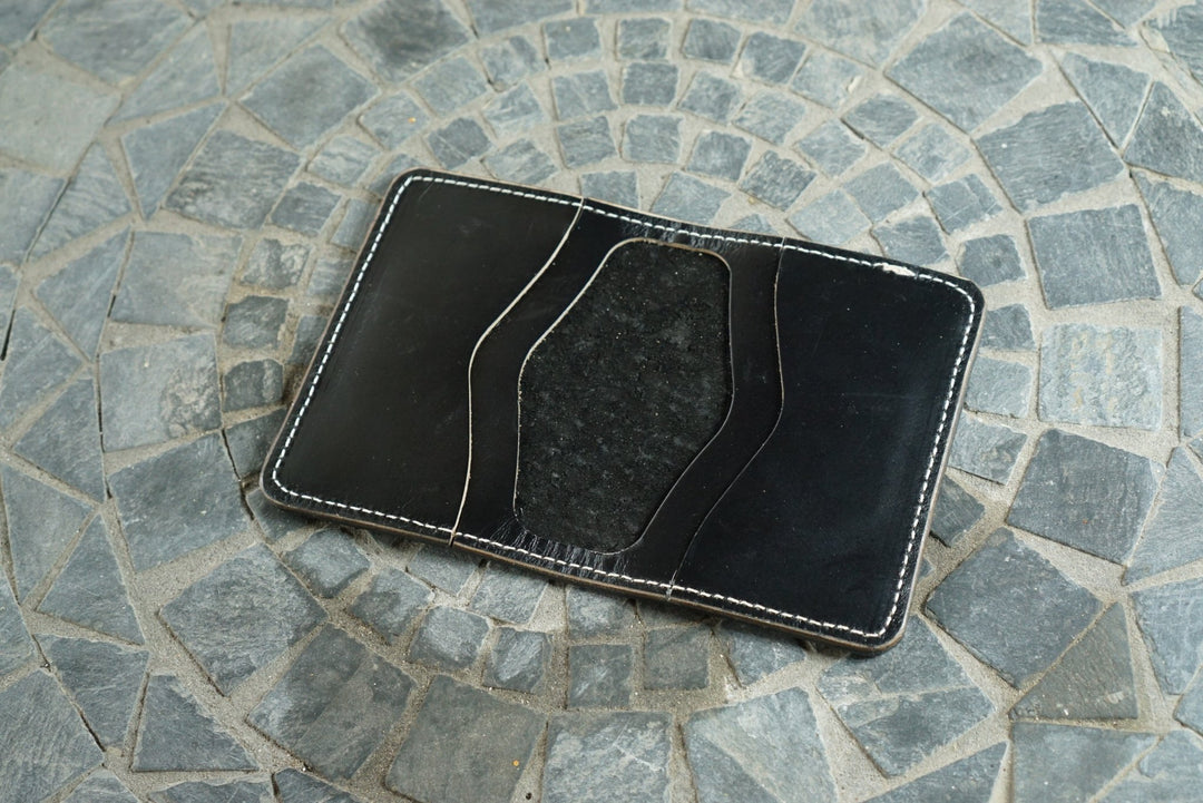 Warden - Black Hippo & Black Chromexcel Horsehide (Horween) Bifold