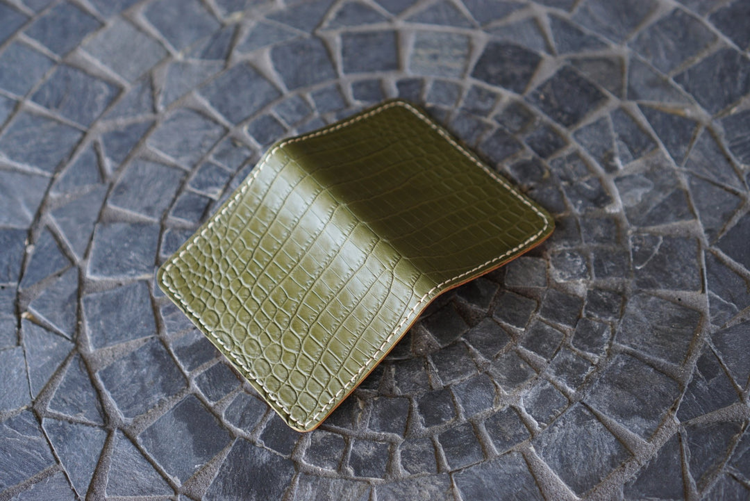 Warden - Green Alligator & 1940s Calfskin (Horween) Bifold