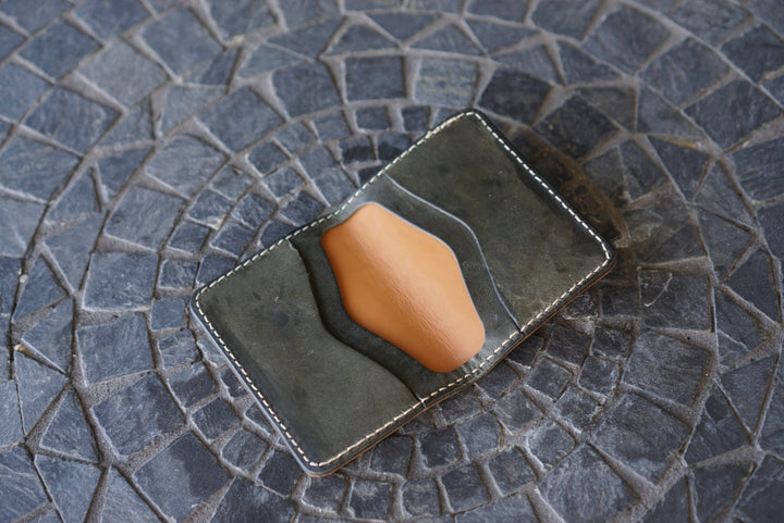 Warden - Green Alligator & Salvia Horsebutt (Maryam) Bifold