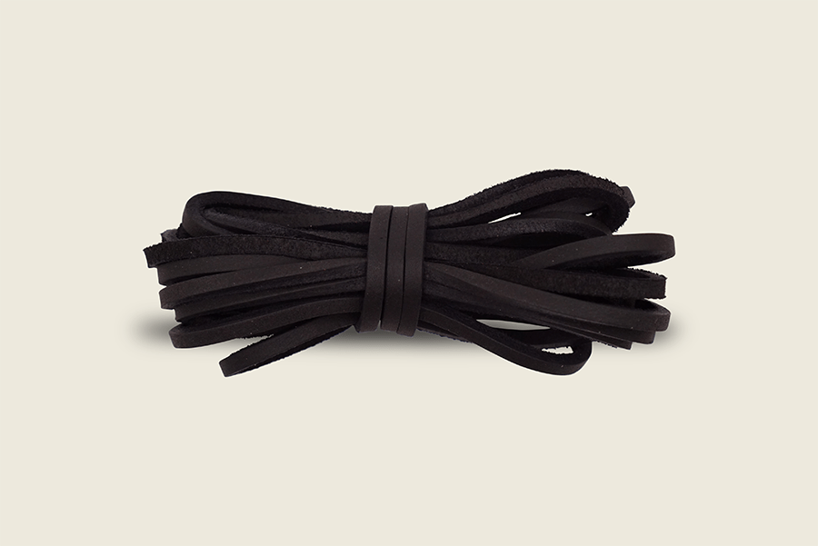108" Rawhide Alum Tanned Leather Boot Laces Black Leather Shoe Laces