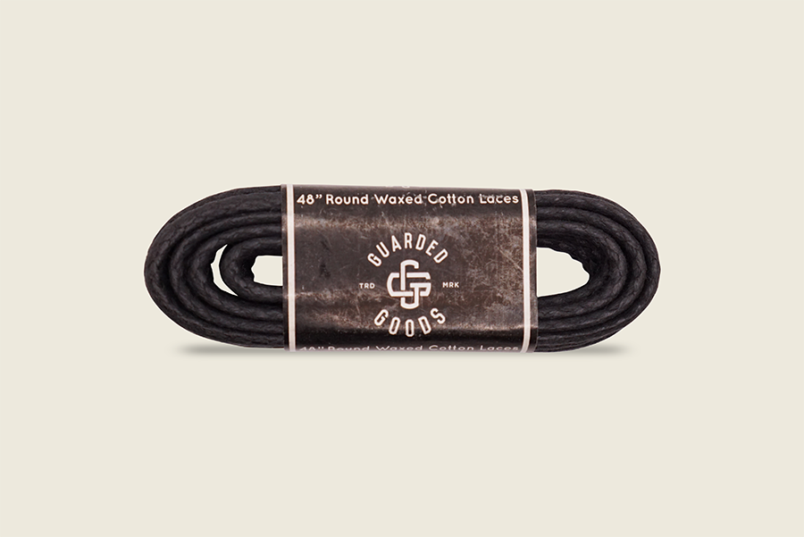 48" Round Braided Cord Waxed Boot Laces Black Shoe Laces