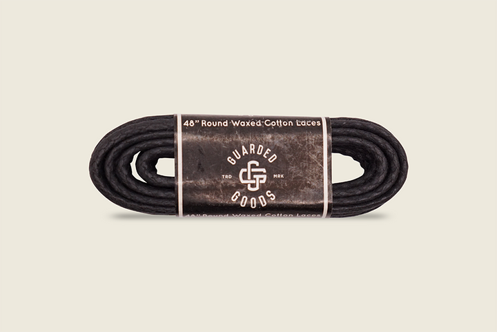 48" Round Braided Cord Waxed Boot Laces Black Shoe Laces