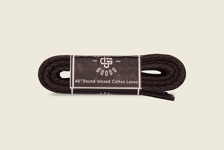 48" Round Braided Cord Waxed Boot Laces Dark Brown Shoe Laces