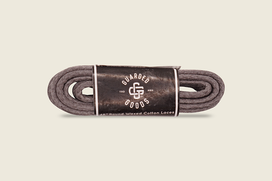 48" Round Braided Cord Waxed Boot Laces Gray Shoe Laces