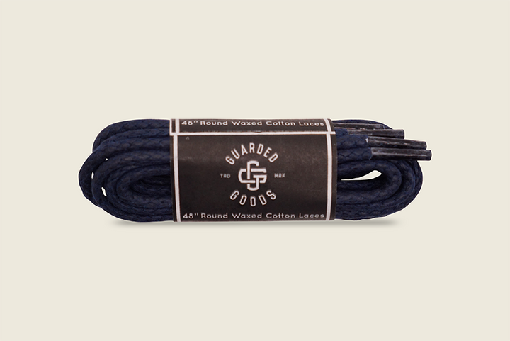 48" Round Braided Cord Waxed Boot Laces Sapphire Shoe Laces