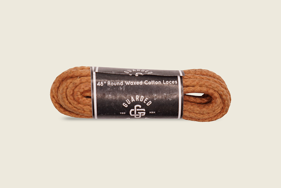 48" Round Braided Cord Waxed Boot Laces Whiskey Shoe Laces