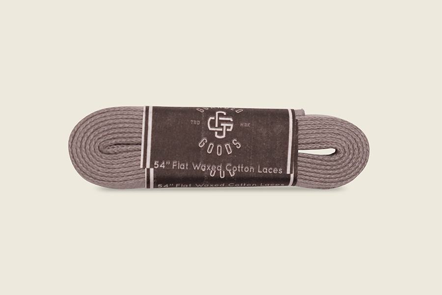 54" Skinny Flat Semi-Waxed Boot Laces Gray Shoe Laces