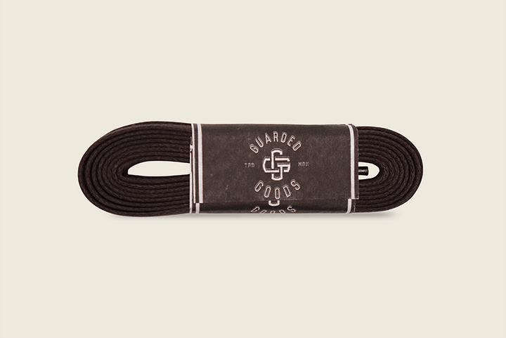 54" Skinny Flat Semi-Waxed Boot Laces Dark Brown Shoe Laces