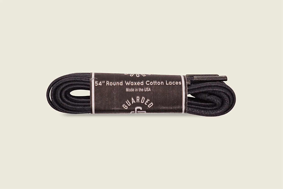 54" Thin Round Cord Waxed Boot Laces Black Shoe Laces