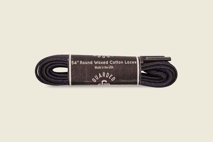 54" Thin Round Cord Waxed Boot Laces Black Shoe Laces