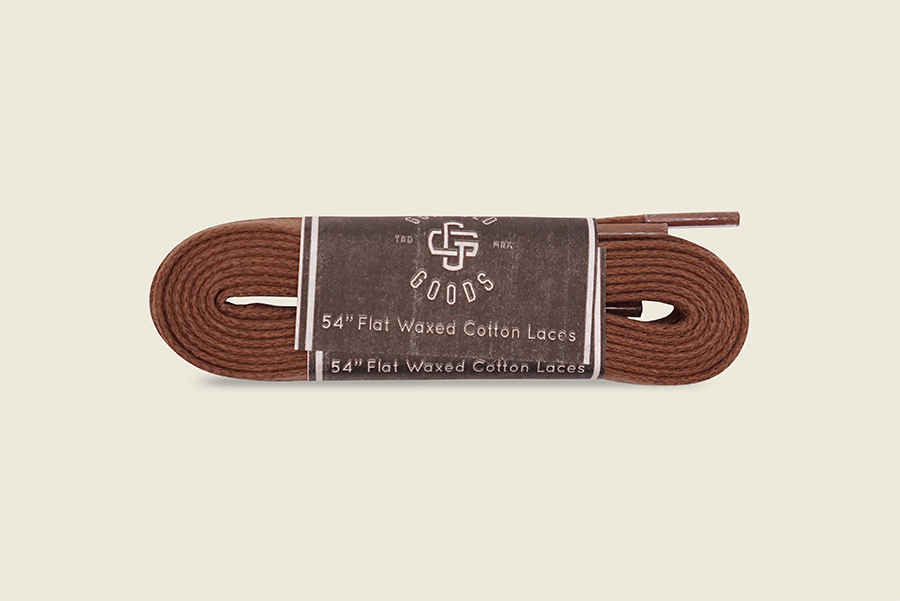54" Skinny Flat Semi-Waxed Boot Laces Light Brown Shoe Laces