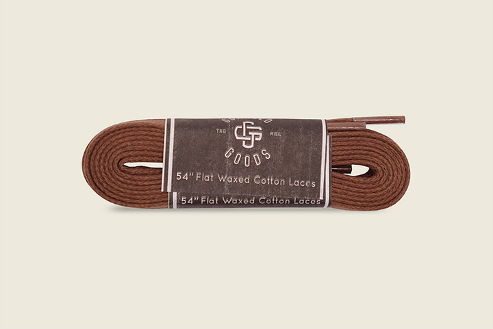 54" Skinny Flat Semi-Waxed Boot Laces Light Brown Shoe Laces