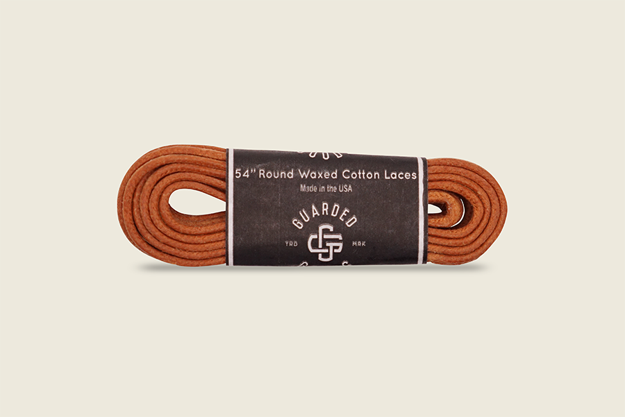 54" Thin Round Cord Waxed Boot Laces Whiskey Shoe Laces