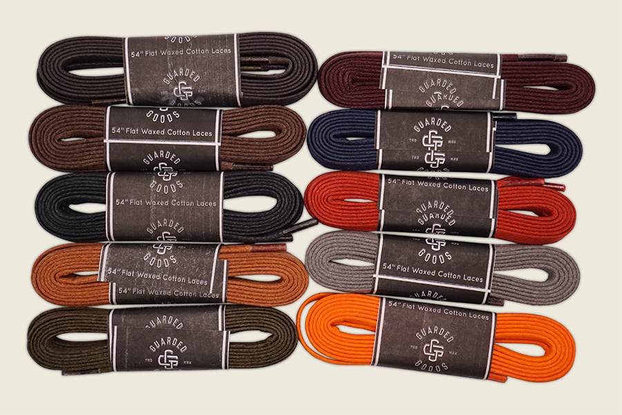 54" Wide Flat Waxed Boot Laces Shoe Laces