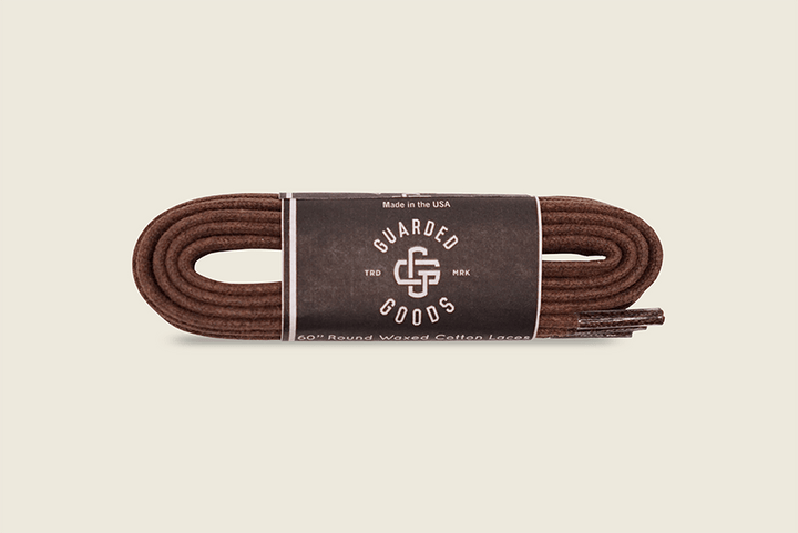 60" Round Cord Waxed Boot Laces Light Brown Shoe Laces
