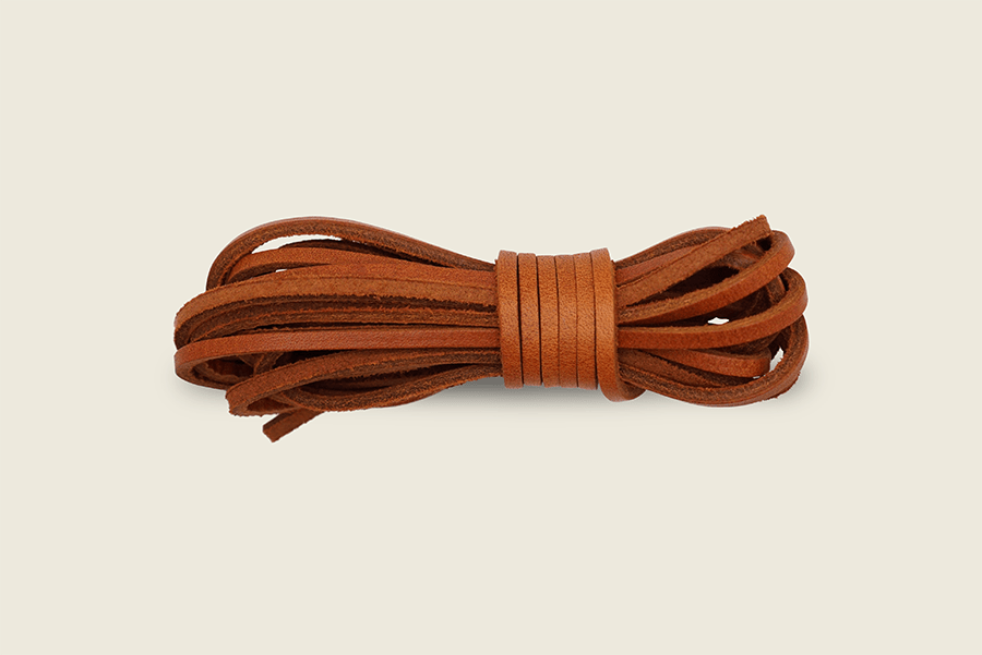 72" American Tanned Cowhide Leather Boot Laces Chestnut Shoe Laces