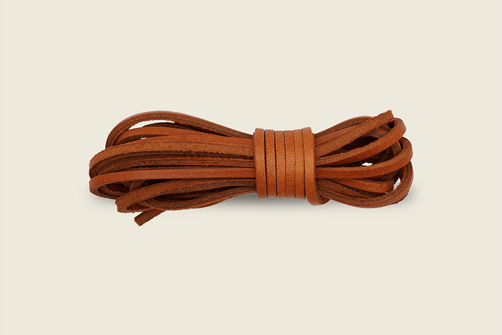 72" American Tanned Cowhide Leather Boot Laces Chestnut Shoe Laces