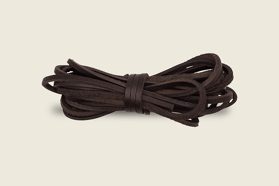 72" American Tanned Cowhide Leather Boot Laces Chocolate Shoe Laces