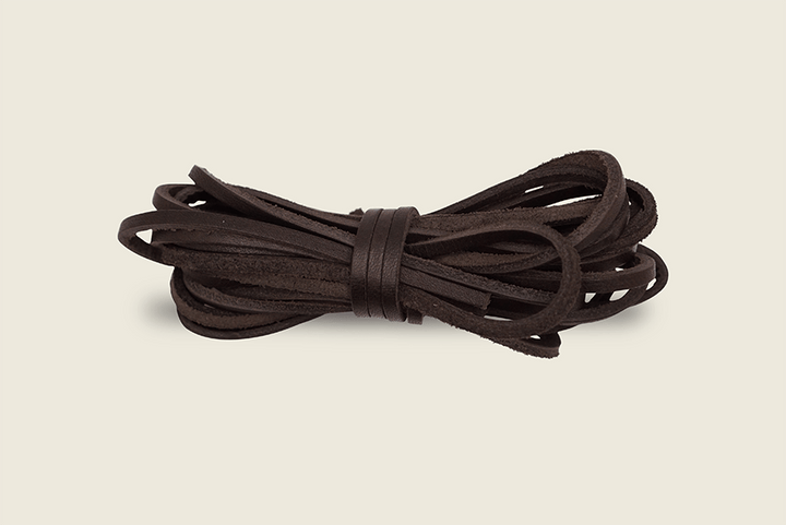 72" American Tanned Cowhide Leather Boot Laces Chocolate Shoe Laces