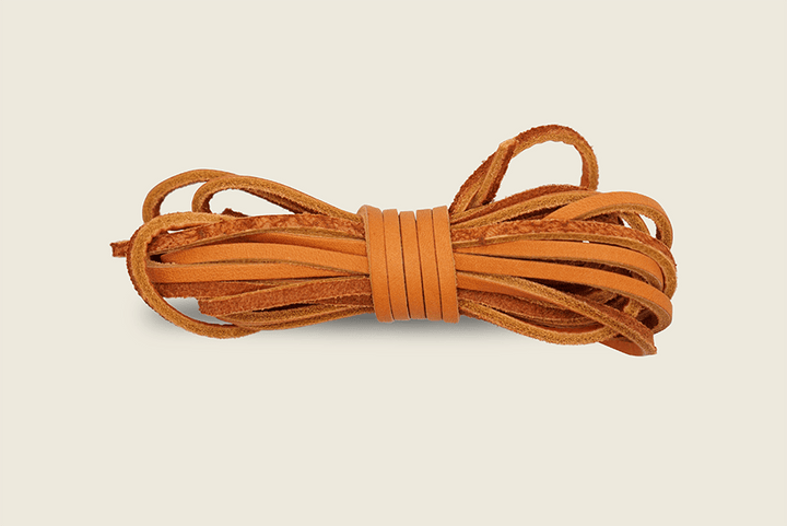 72" American Tanned Cowhide Leather Boot Laces Golden Tan Shoe Laces