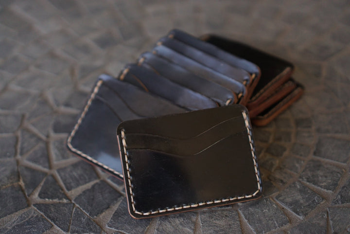 Buckler (4 Slots) - Black Shell Cordovan (Horween) Front Pocket