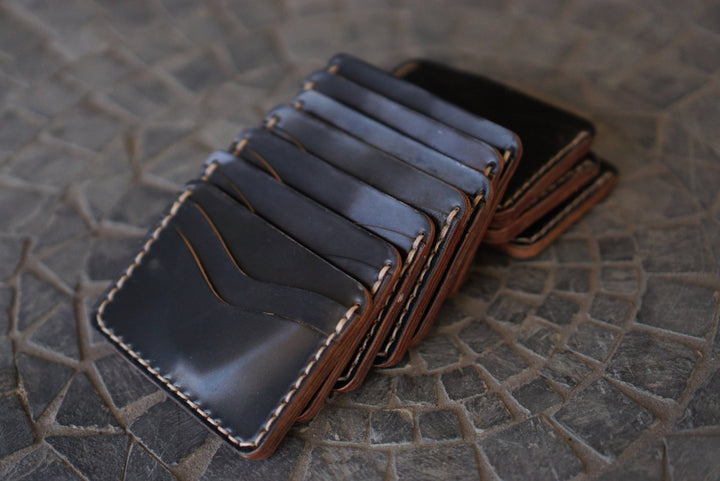 Buckler (4 Slots) - Black Shell Cordovan (Horween) Front Pocket