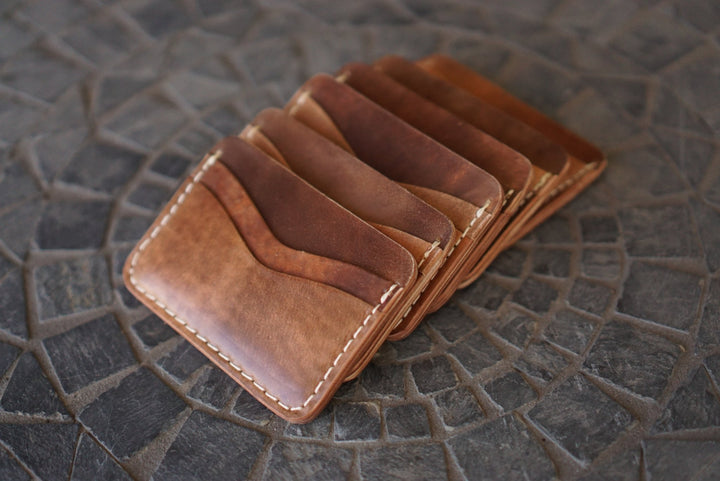 Buckler (4 Slots) - Marbled Brown Shell Cordovan (Rocado) Front Pocket