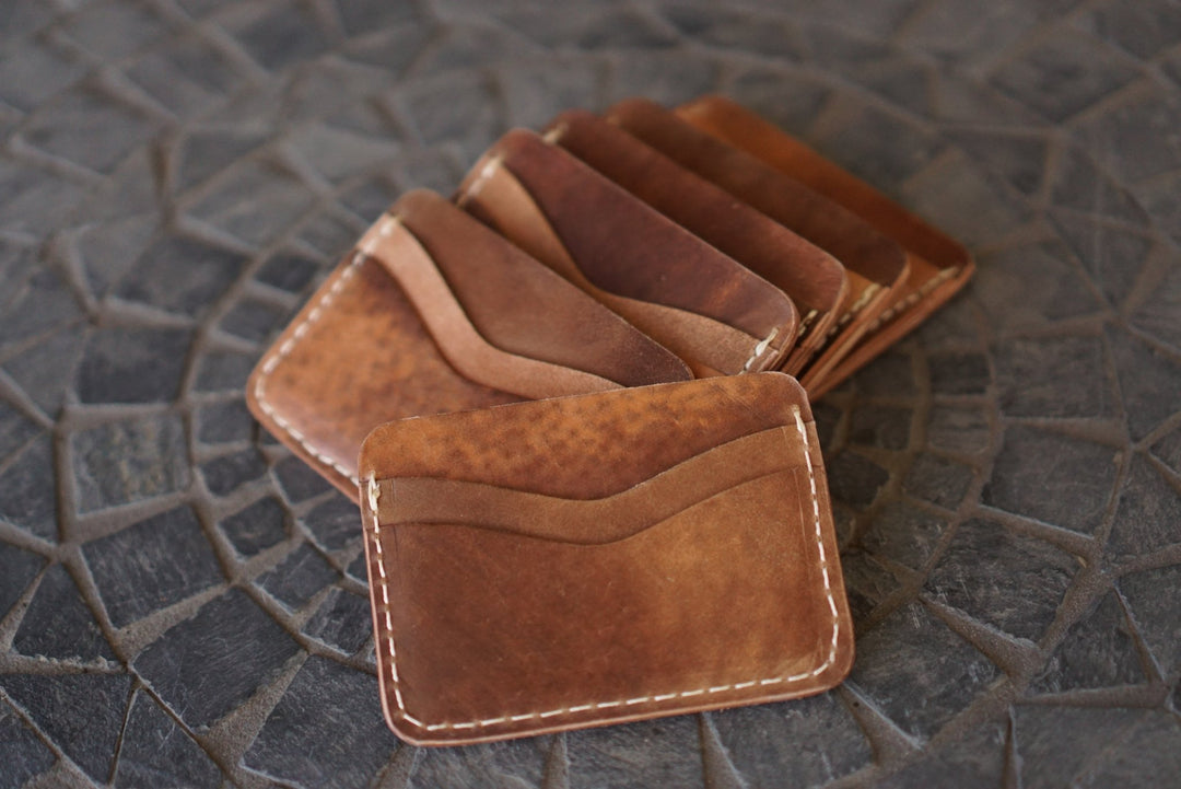 Buckler (4 Slots) - Marbled Brown Shell Cordovan (Rocado) Front Pocket